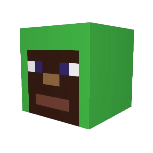 Gronlangkaal Minecraft avatar head, 3D render