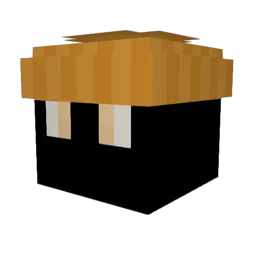 Gronmi Minecraft avatar head, 3D render