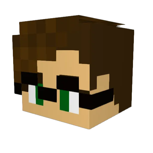 GrooBear Minecraft avatar head, 3D render
