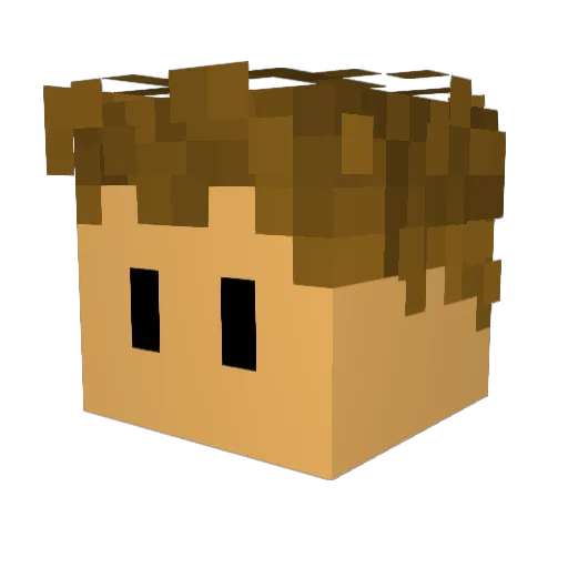 Groom643 Minecraft avatar head, 3D render