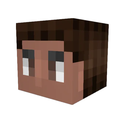 Groot5000 Minecraft avatar head, 3D render
