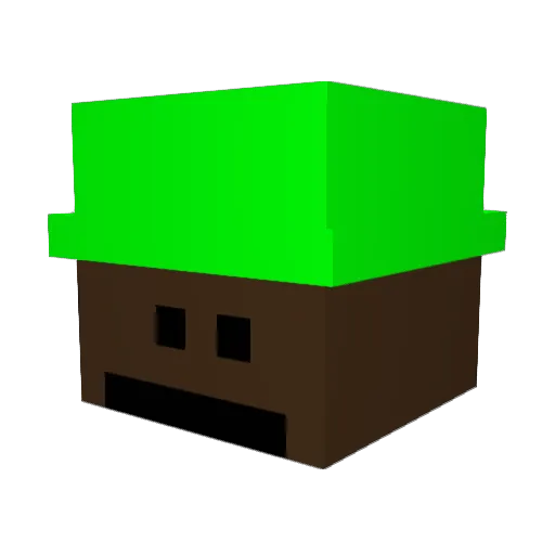 GrootJr Minecraft avatar head, 3D render