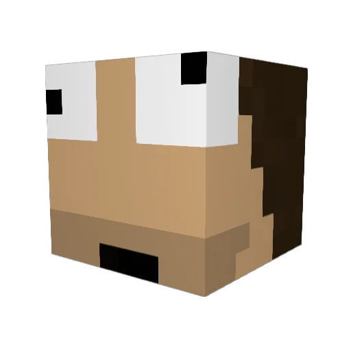 Grooties Minecraft avatar head, 3D render