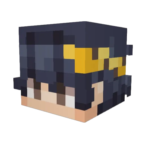 Grootmaag Minecraft avatar head, 3D render