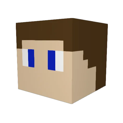 GrooveHouse Minecraft avatar head, 3D render
