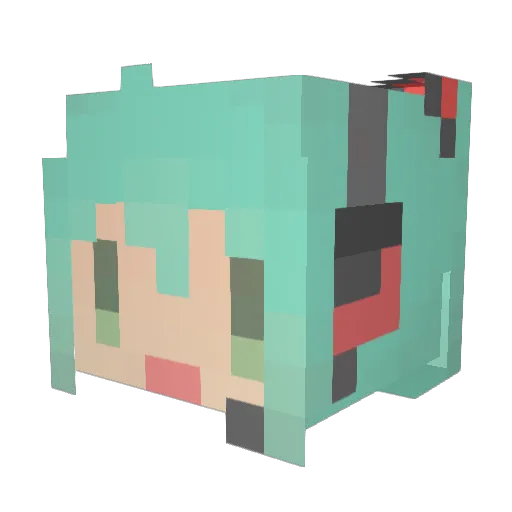Groovelpunk Minecraft avatar head, 3D render
