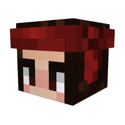 Grooviss Minecraft avatar head, 3D render