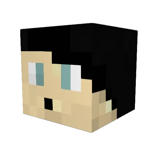 GroovyApples Minecraft avatar head, 3D render