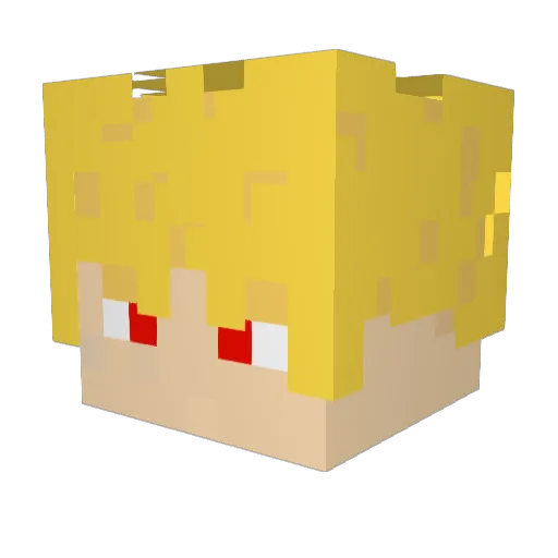 GroovyNutriants Minecraft avatar head, 3D render