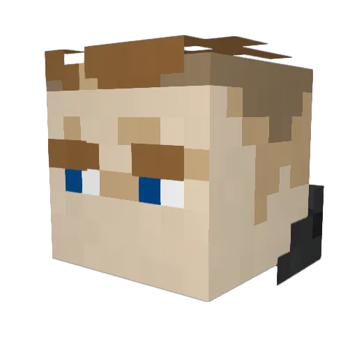 GroovyQuokka Minecraft avatar head, 3D render