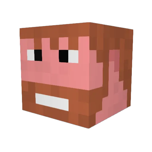 Groovy_M Minecraft avatar head, 3D render