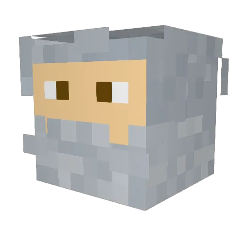 Groovypb Minecraft avatar head, 3D render