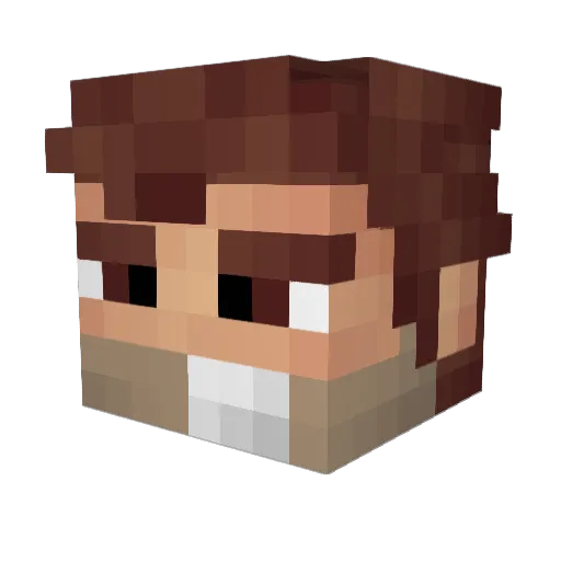 Groovyx3 Minecraft avatar head, 3D render