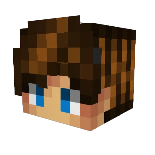 Grorks1 Minecraft avatar head, 3D render