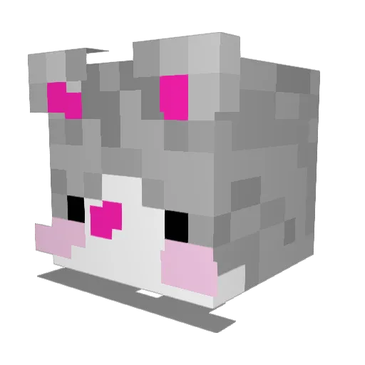 GrosDog1 Minecraft avatar head, 3D render