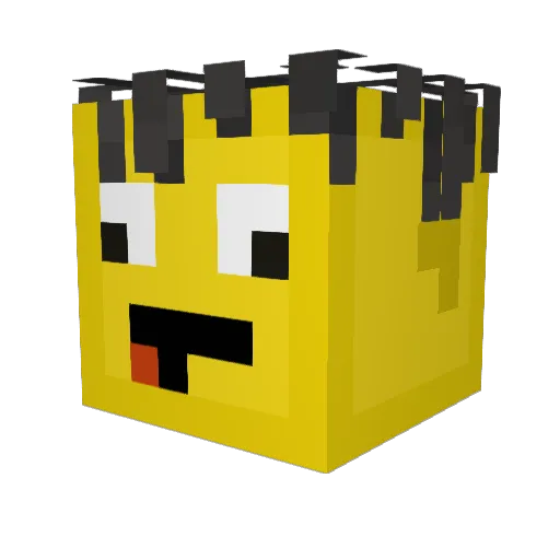 GrosMain Minecraft avatar head, 3D render