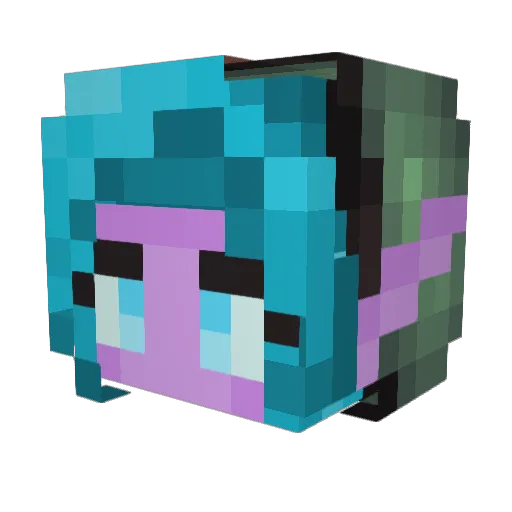 Grospiment Minecraft avatar head, 3D render