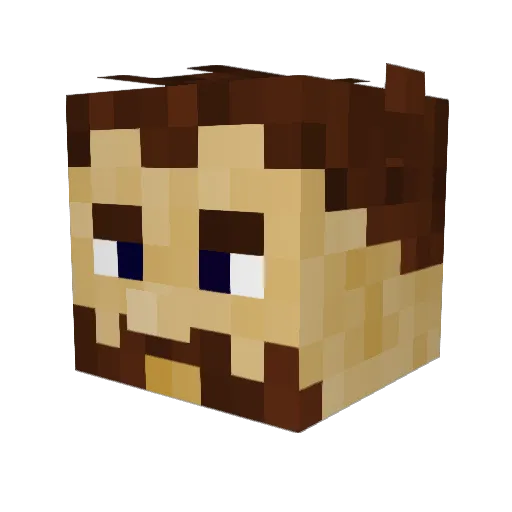 GrospogoQC Minecraft avatar head, 3D render