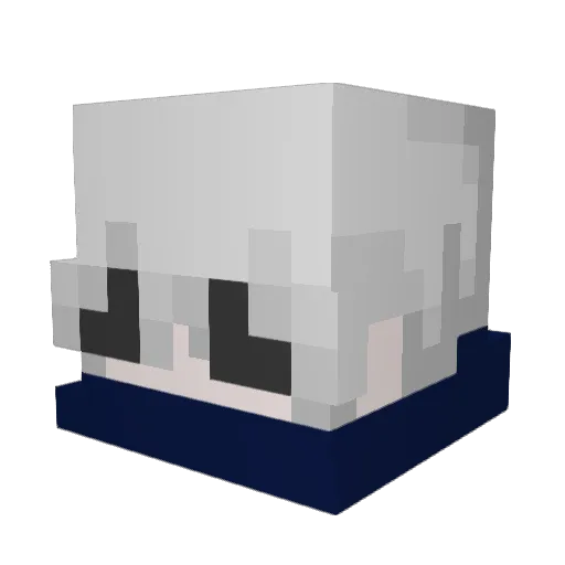 GrossesNeko Minecraft avatar head, 3D render