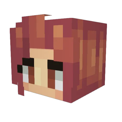 Grothea Minecraft avatar head, 3D render