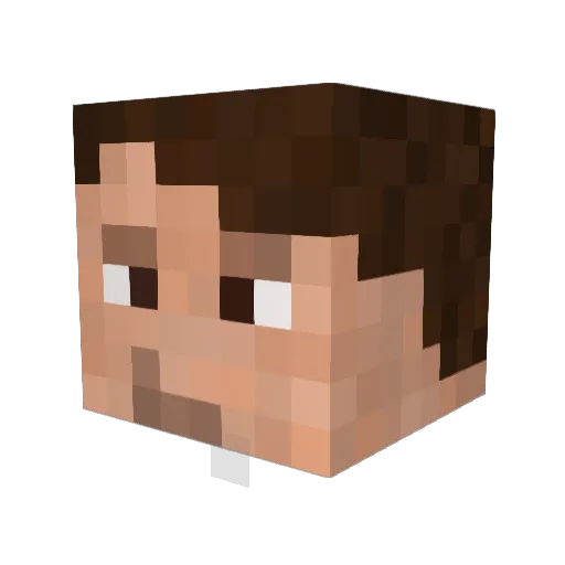 Grotzooka Minecraft avatar head, 3D render