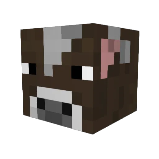 GroundBeefMan Minecraft avatar head, 3D render