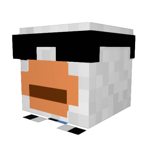 GroundMonkey Minecraft avatar head, 3D render