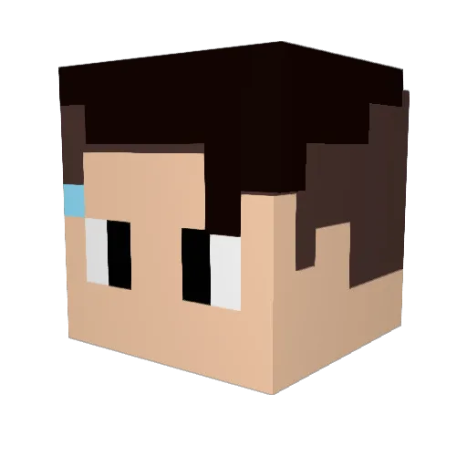Groundi Minecraft avatar head, 3D render