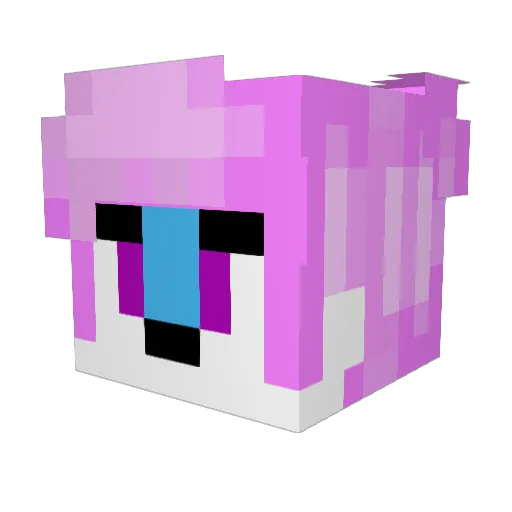 Groundyhog Minecraft avatar head, 3D render