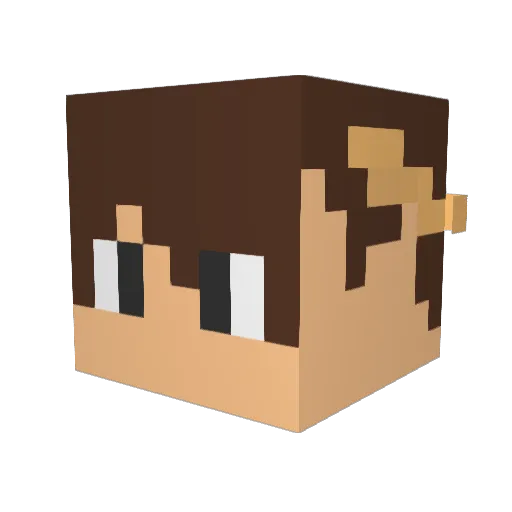 Grove21 Minecraft avatar head, 3D render