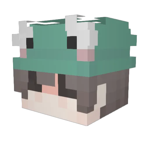 GrowTask Minecraft avatar head, 3D render