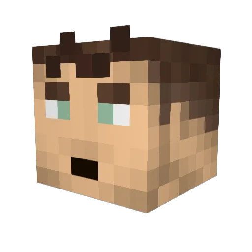Growey77 Minecraft avatar head, 3D render