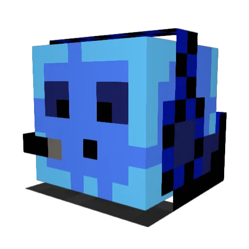 GrowingAfrican Minecraft avatar head, 3D render