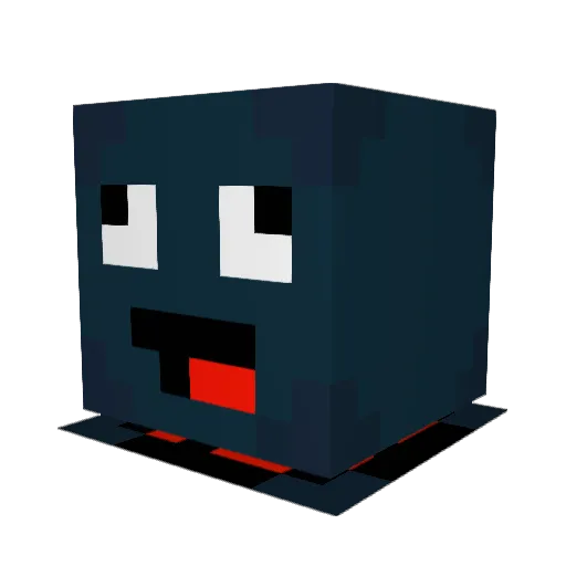 GrowlingLiquid Minecraft avatar head, 3D render