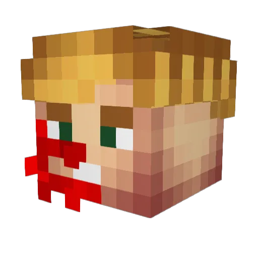 Growlithium Minecraft avatar head, 3D render