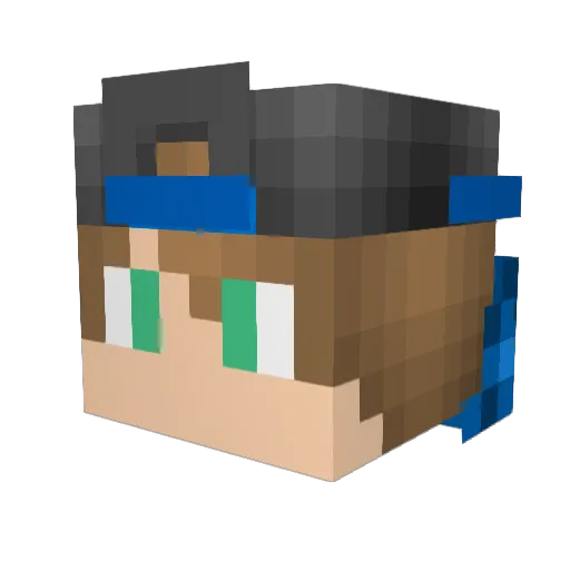 GrownzoR Minecraft avatar head, 3D render