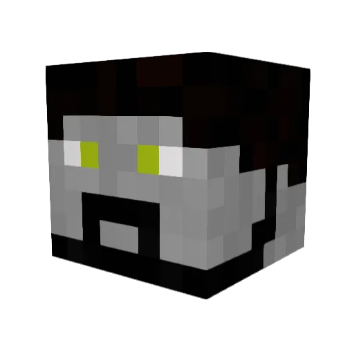 GroxInvader Minecraft avatar head, 3D render