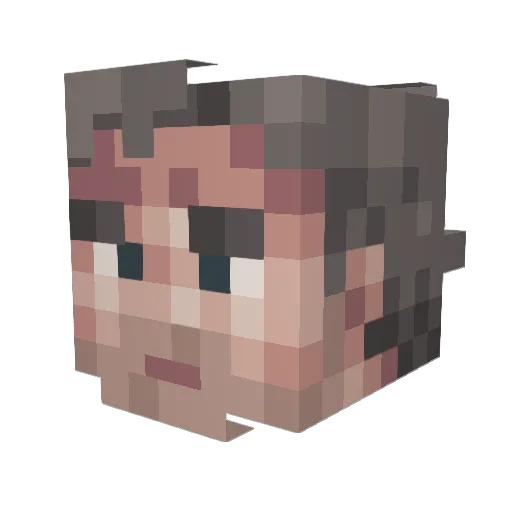 GrozaCH Minecraft avatar head, 3D render