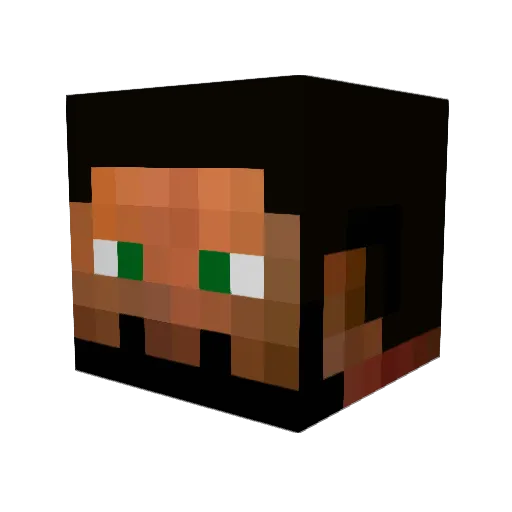 Grralif Minecraft avatar head, 3D render