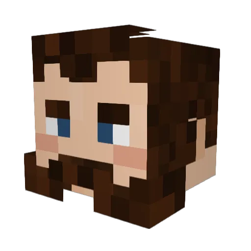 Grraves Minecraft avatar head, 3D render