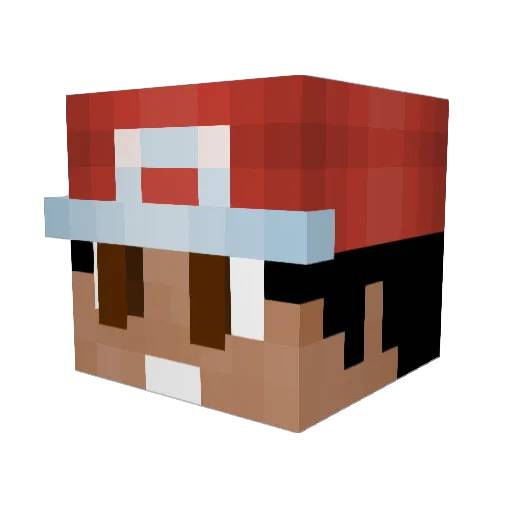 Grreth Minecraft avatar head, 3D render