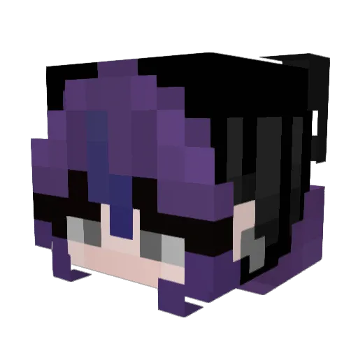 Grrimalkin Minecraft avatar head, 3D render