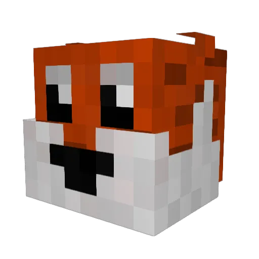 GruDingle Minecraft avatar head, 3D render
