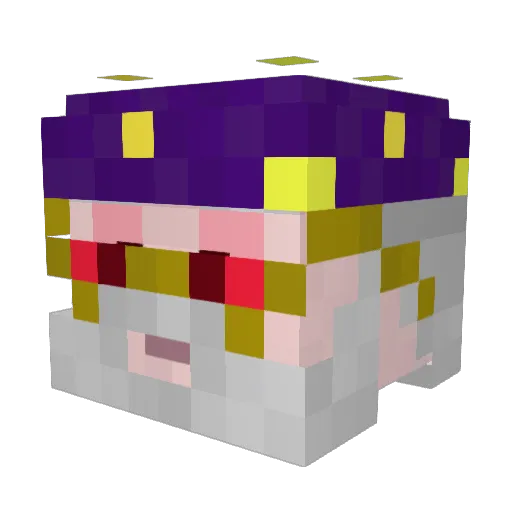 Grubagrubs Minecraft avatar head, 3D render
