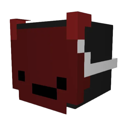 Gruberth Minecraft avatar head, 3D render