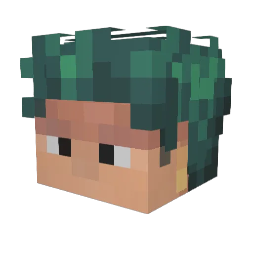Grubkiller89 Minecraft avatar head, 3D render