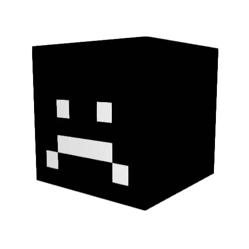 GrubyKitkat Minecraft avatar head, 3D render