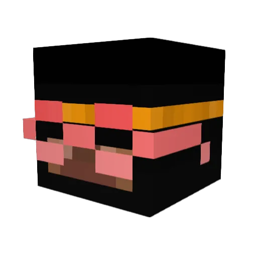 GrubyZawiadowca Minecraft avatar head, 3D render