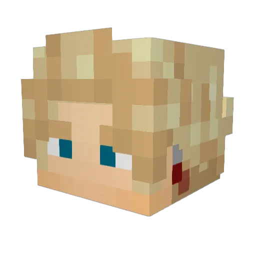 Grubypick70 Minecraft avatar head, 3D render
