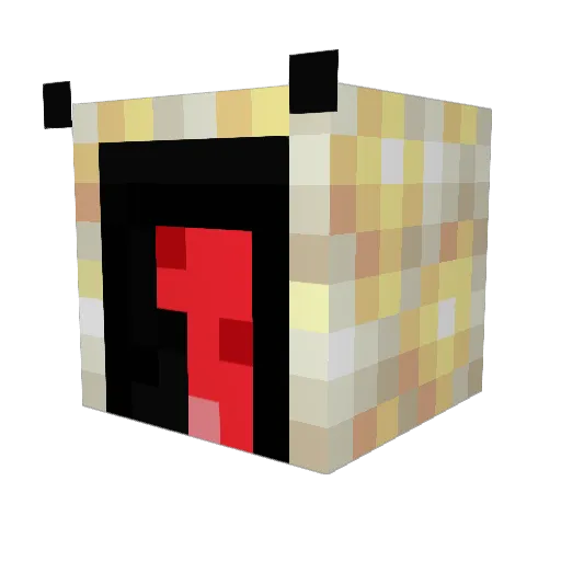 Grubywubby Minecraft avatar head, 3D render